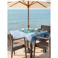 thumbnail image 3 of Outdoor Tablecloths with Umbrella Hole & Zipper, Teal Sea Turtle 54x54 Inch Square Tablecloths, Coastal Ocean Summer Ocean Waves Waterproof Table Cloth, Patio/Pool/Picnic Table Covers, 3 of 8