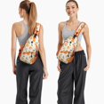 thumbnail image 2 of Papaya Tropical Fruit Print Sling Backpack, Lightweight and Durable Crossbody Bag with Classic Exotic Pattern, Cute Kawaii Cartoon Design, Multi-Functional Storage for Papaya Lovers, 2 of 6