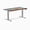 Pheasantwood / Grey, variant on Desky Dual Resin Hardwood Sit Stand Desk - Teak Blue River / 80 X 30 Inches / White