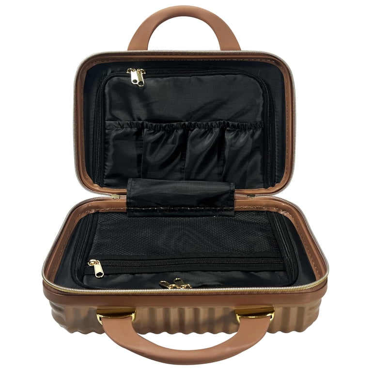 Hard Shell Cosmetic Travel Case, Mocha Mousse, 1 Count - Walmart.com