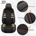 thumbnail image 3 of AOMSAZTO Front Car Seat Covers Fit for Hyundai Azera 2006-2017 Faux Leather Seat Covers Water Resistant Seat Protectors Luxury Auto Interior ( 2 Seats, Redline), 3 of 7