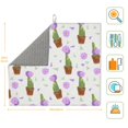 thumbnail image 2 of Dish Drying Mat, Cactus blooming purple Highly Absorbent Drying Matt Kitchen Counter, Dish Mat Drying Pad Dishes Drainer Mats for Kitchen Counter or Sink, 16 x 18 inch, 2 of 6