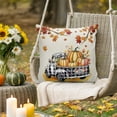 thumbnail image 3 of Outdoor Waterproof Pillow Covers Orange Pumpkin Fall Thanksgiving Maple Leaf Decorative Throw Pillow Protectors for Sofa Couch,20x20in 2 Pack, 3 of 9