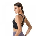 thumbnail image 3 of Cross Back Sport Bras Wire Free Padded Strappy Criss Cross Cropped Bras for Yoga Workout Fitness Low Impact Sports Bra for Women S-XXL, 3 of 12