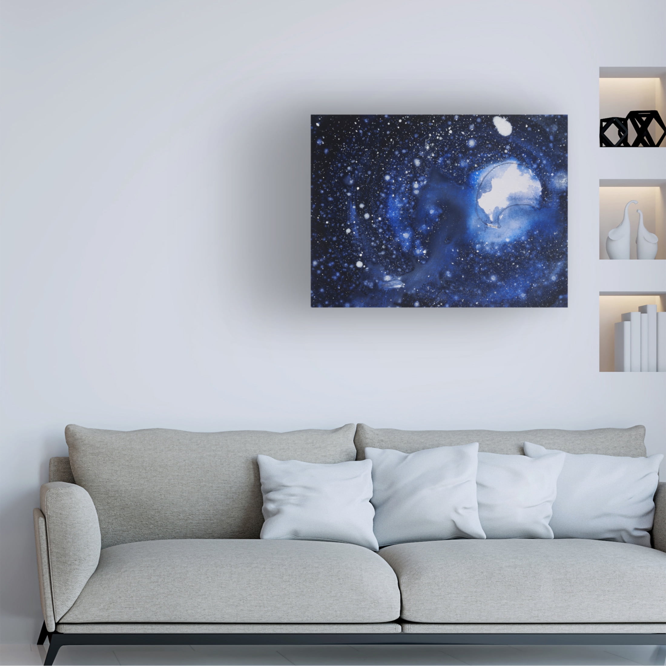 Canvas Wall Art - Erin McGee Ferrell 'Starry Night Sky II' Wall Art for Living Room, Bedroom, or Office Décor by Trademark Fine Art - 24 x 18 Inches