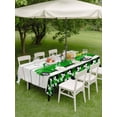 thumbnail image 3 of Outdoor Tablecloth with Umbrella Hole and Zipper, Saint Patrick's Day Rectangle Table Cloth 60x84 Inch Waterproof Tablecloth, Spring Green Grass Truck Gray Wood Plaid Picnic Table Cover for Patio, 3 of 7