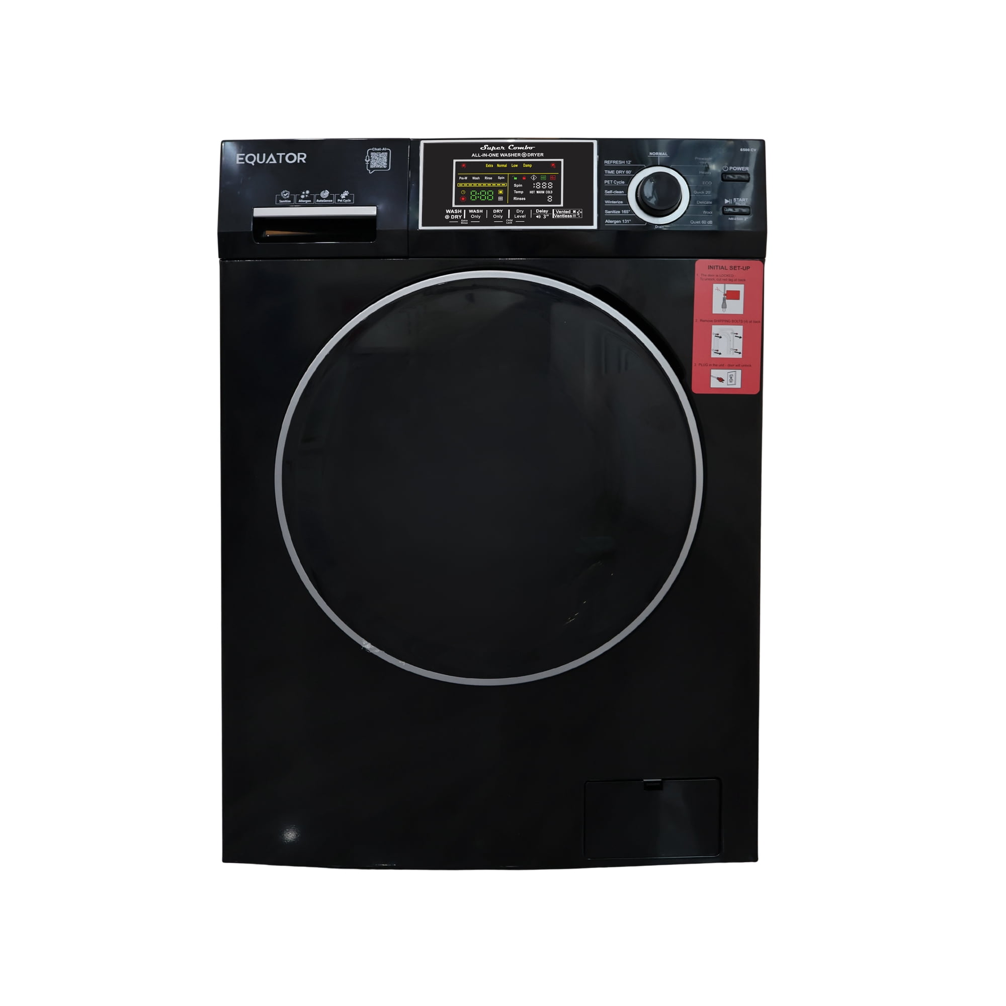 Equator Max All-in-One VENTED/VENTLESS Washer-Dryer 2.5 cf / 26 lbs 1400RPM 110V