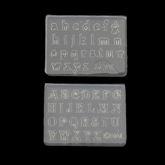 2 Pcs Small Size Numbers Letters Mold Kit Alphabet Pendant UV Resin Silicone Mold Jewelry Making Tools Art Crafts