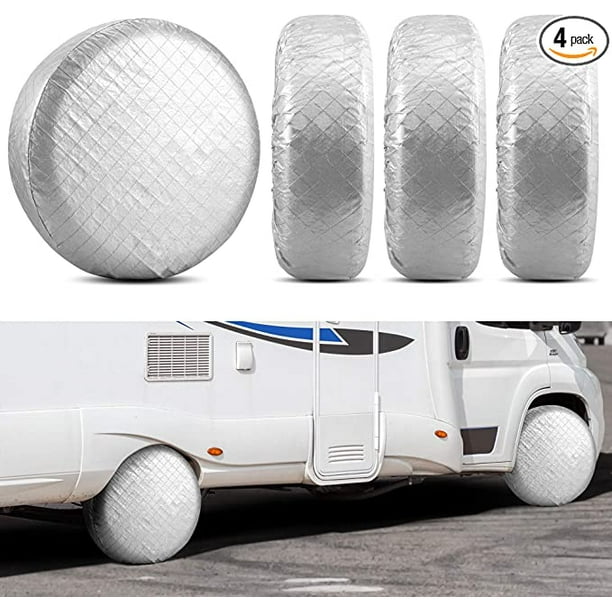 RV Tire Covers Set of 4 for RV Wheel Camper Truck Trailer SUV Motorhome