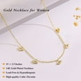 thumbnail image 6 of Turandoss 14K Gold Plated Evil Eye Choker Necklace for Women Dainty Simple Non Tarnish Cubic Zirconia Station Evil Eye Necklaces Jewelry Lucky Protection Gifts for Women Teen Girl Her, 6 of 7