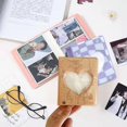 thumbnail image 4 of Mini álbum de fotos de 3 pulgadas, soporte para tarjetas fotográficas para cámara Fujifilm Instax, soporte para tarjetas fotográficas con forma de corazón de amor, soporte para libros para tarjet, 4 of 4
