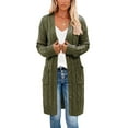thumbnail image 2 of SUNSIOM Cardigan Ouvert d'Automne pour Femmes Pull à Manches Longues avec Poches, 2 of 10