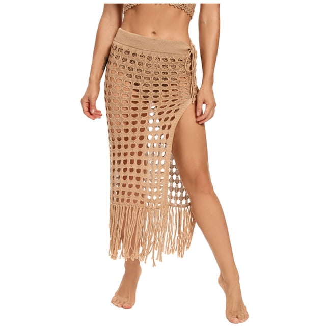 Skirts for Women Trendy Ruched Asymmetrical Drawstring Slim Fit Midi Skirt Stretchy Split Club Skirts