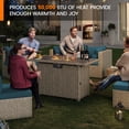 thumbnail image 6 of Amopatio 6 Pieces Patio Conversation Set With Firepit, Outdoor Sectional PE Rattan Wicker Furniture Seat,Peacock Blue, 6 of 11