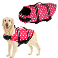 thumbnail image 1 of Dog Life Jacket, Adjustable Doggie Life Jacket Pet Life Preserver With High Buoyancy Dog Lifesaver, 1 of 5
