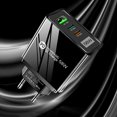 thumbnail image 1 of Cargadores de pared rápidos de 3 puertos US EU Plug 58W Cargador USB para teléfono móvil para iPhone 14 FLhrweasw Nuevo, 1 of 9