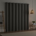 thumbnail image 6 of Eclipse Blackout Curtains, Darrell Thermaweave Grommet Extra Wide Curtains, Sliding Door Curtains 84 in x 100 in, Grey, Sold as a Single Curtain Panel, 6 of 8