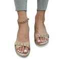 thumbnail image 5 of KEVCHE Orthopedic Sandals for Women,Women Walking Slippers with Arch Support Wedge Sandals Summer Dressy Open Toe Ankle Strap Platform Beach Casual Slip on Sandals Beach Dress Comfortable, 5 of 6