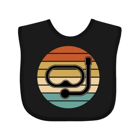 

Inktastic Scuba Diver Retro Sunset Diving Gift Baby Boy or Baby Girl Bib