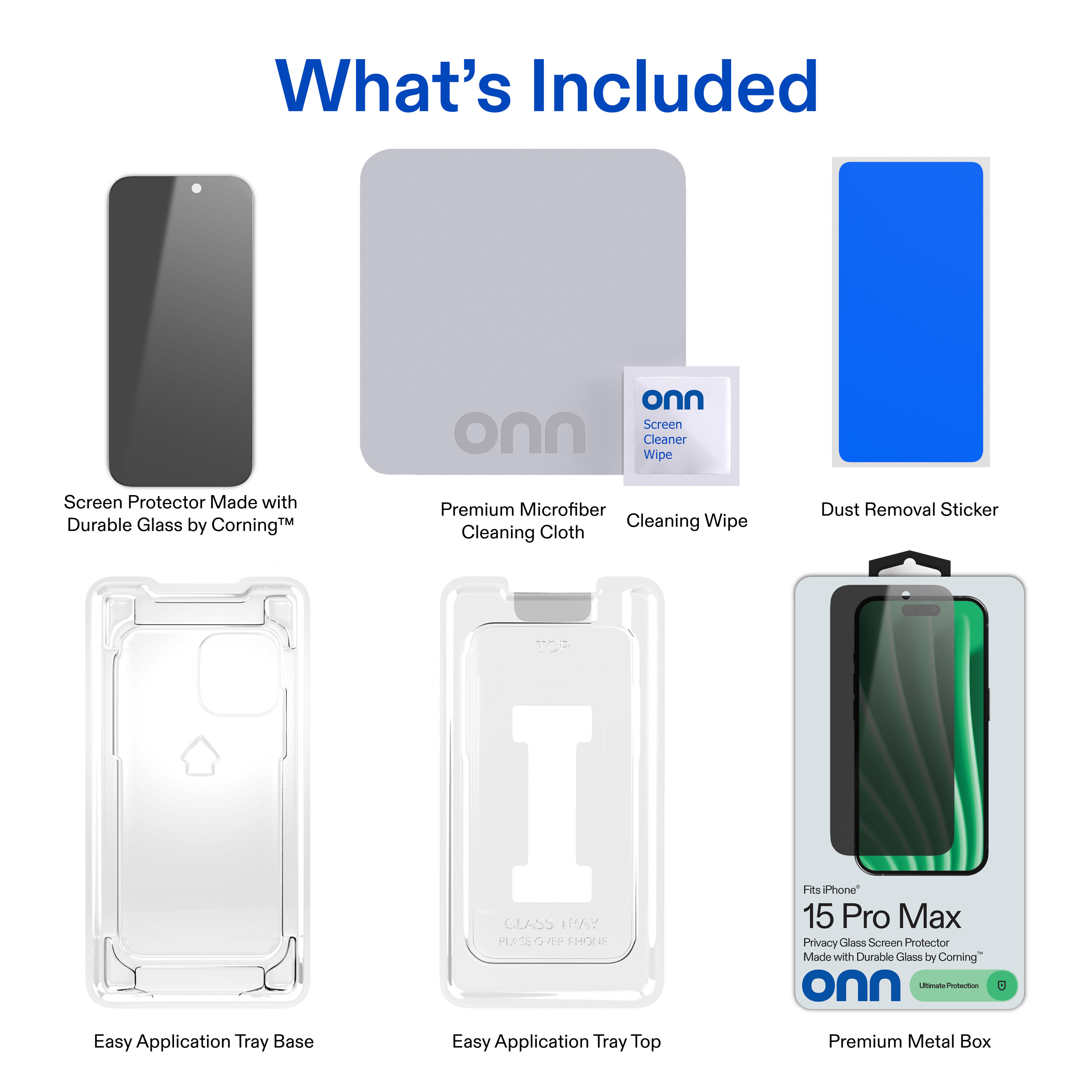 onn Privacy Glass Screen Protector for iPhone 15 Pro Max photo 7