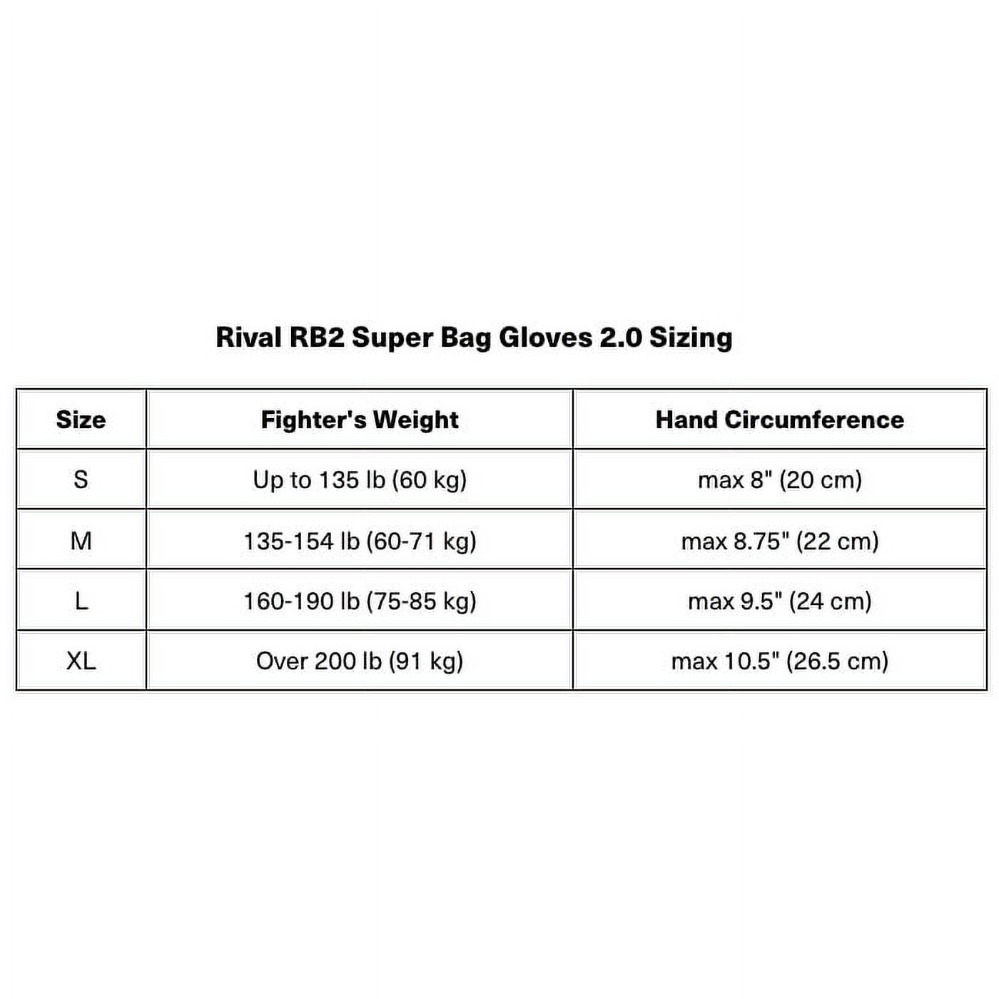 RIVAL - Gants De Boxe RB2 Super Bag - Taille M - Microfibre Renforcée - Rembourrage Haute Densité - Pour Sac De Frappe