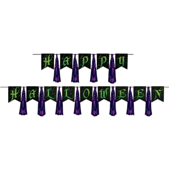 Happy Halloween Tassel Streamer - 12 Pack (1 Per Package)