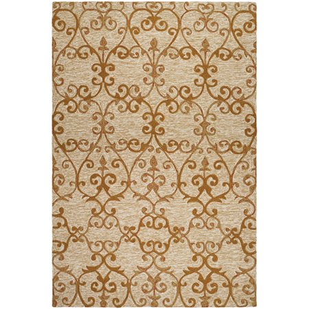 Couristan Fresco Estates Hooked Courtron Rug, Sand and Citrine