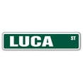 thumbnail image 1 of SignMission A-18-SS-LUCA 4 x 18 in. Childrens Name Room Aluminum Street Sign - Luca, 1 of 1