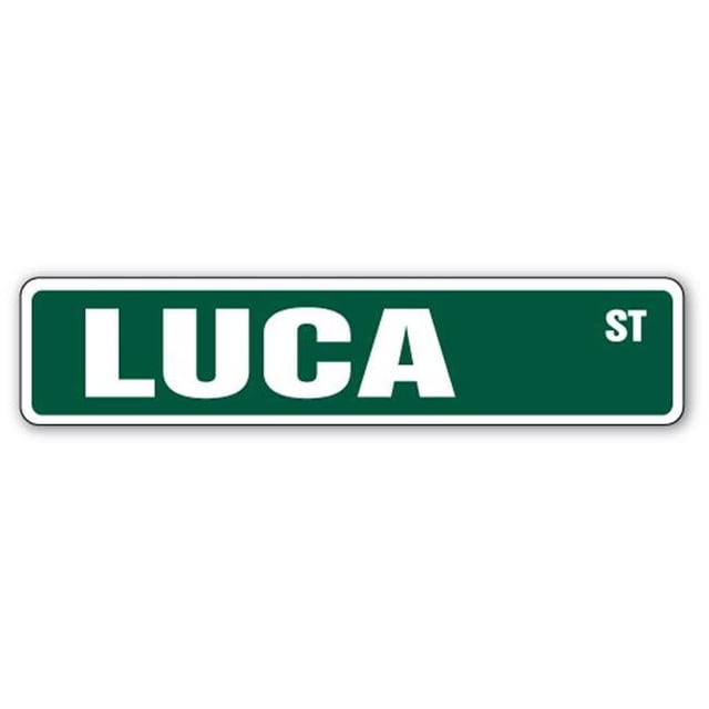 SignMission Luca A-18-SS- 4 x 18 Po Nom Chambre d'Enfant Aluminium Signe de Rue - Luca