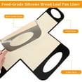 thumbnail image 3 of 2Pcs Reusable Silicone Bread Baking Mat Tutuviw Non-Stick Baking Mat Sourdough Bread Sling for Oven Loaf Pan Liners Dough Transfer Tool with 4 Handles Sourdough Bread Baking Supplies Easy Clean, 3 of 7