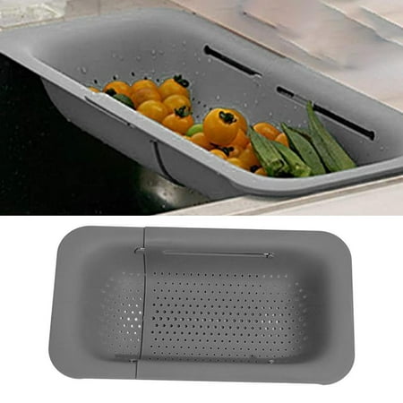 

Collapsible Colander And Strainer Basket Over The Sink Drain Colanders