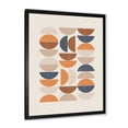 thumbnail image 2 of Designart 'Abstract Moon and Sun In Orange and Blue' Modern Framed Art Print, 2 of 4