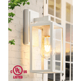 thumbnail image 3 of VIANIS 2 Pack Outdoor Light Fixture, White Outside Wall Lighting Lantern, Anti-Rust Porch Lights Outdoor, 100% Aluminum Exterior Lights for House, Patio, Doorway, 3 of 10