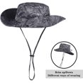 thumbnail image 2 of Sombrero de ala ancha transpirable impermeable al aire libre UPF 50+ protección solar Meshi sombrero para el sol para viajes pesca, 2 of 7