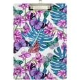 thumbnail image 1 of FMSHPON Tropical Bright Flowers Leaves Butterfly Clipboard Hardboard Wood Nursing Clip Board and Pull for Standard A4 Letter 13x9 inches, 1 of 5