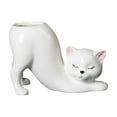 thumbnail image 1 of Cartoon Cat Flower Pot Animal Cat Vase Planter Ceramics Container Pot Flowerpot for Patio Home Living Room Garden White, 1 of 6