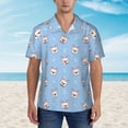thumbnail image 2 of Xecao French Bulldog Head print Hawaiian shirt - a stylish short-sleeve button-down for men, perfect for casual beach and tropical outings., 2 of 9