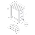 thumbnail image 5 of Accent Table, End, Side Table, Nightstand, Narrow, Bedroom, Storage Drawer, Lamp, Brown Veneer, Antique White Veneer, 5 of 5