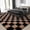 Black and camel, variant on Janvonne Fluffy Checkered Area Rugs for Bedroom,4x6ft Soft Non Skid Easy-care Shaggy Carpets for Living Room, Dorms,Children's Room,Home Decor Aesthetics,White and pink