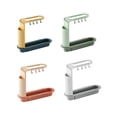 thumbnail image 2 of Sink Storage Shelf Hollow Sponge Drain Holder Rack Adjustable Plastic Kitchen Organizer, Pink, 2 of 8