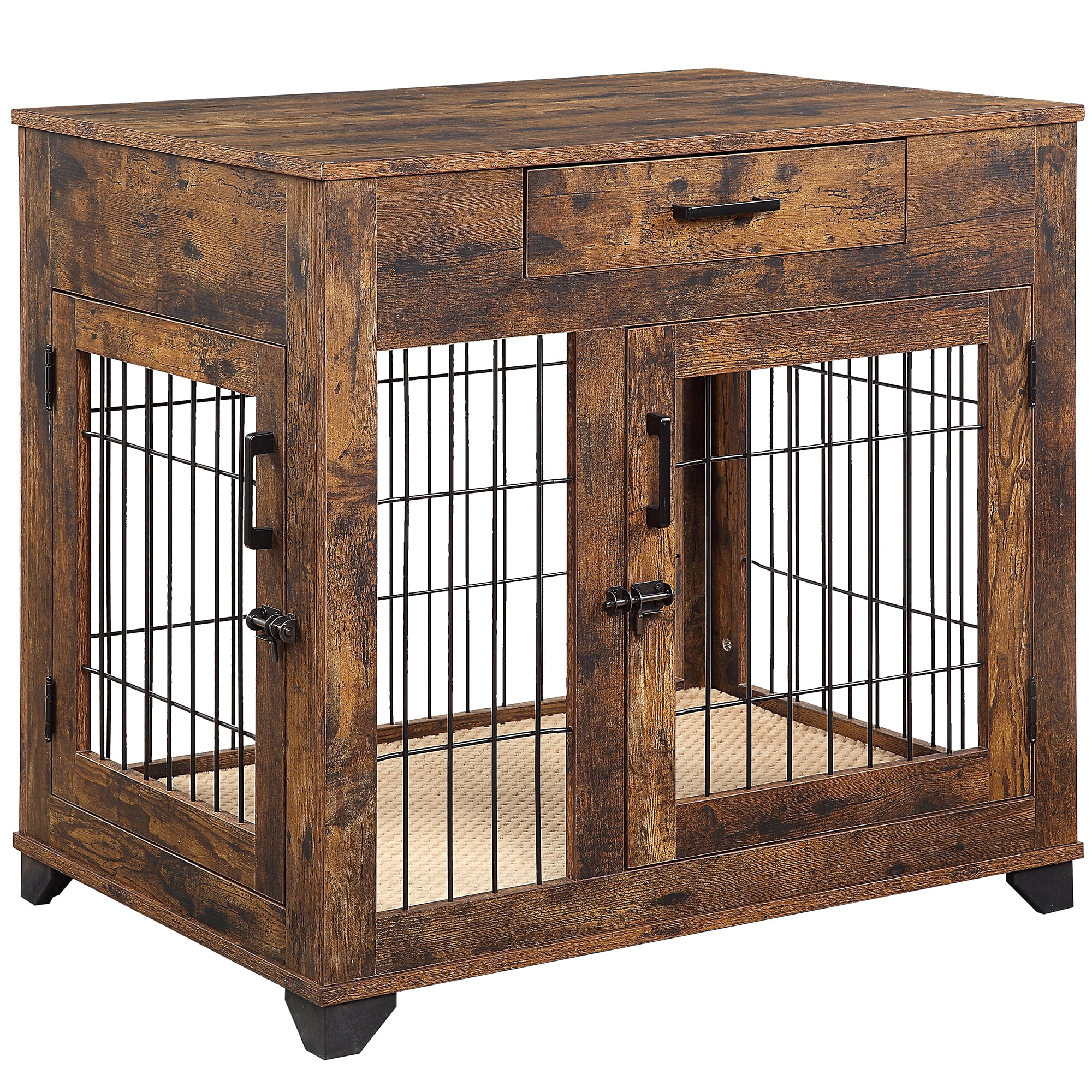 Buy Unipaws Furniture Style Dog Crate End Table with Drawer, Pet