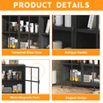 thumbnail image 6 of Heavy Duty Metal Modern Sideboard Buffet Cabinet with Storage, Premium Steel Storage Cabinet, Adjustable Feet, Glass Doors, Large Capacity Organizer For Living Room, Bed Room, Dining Room, 6 of 7