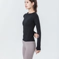thumbnail image 4 of Traje de fitness de temperamento para otoño e invierno, manga de entrenamiento, manga larga, para correr, traje de yoga para mujer, 4 of 6