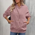 thumbnail image 2 of Yokua Corduroy Jackets for Women Button Down Bomber Jacket Stand Collared Long Sleeve Varsity Y2k Stylish Casual, 2 of 8