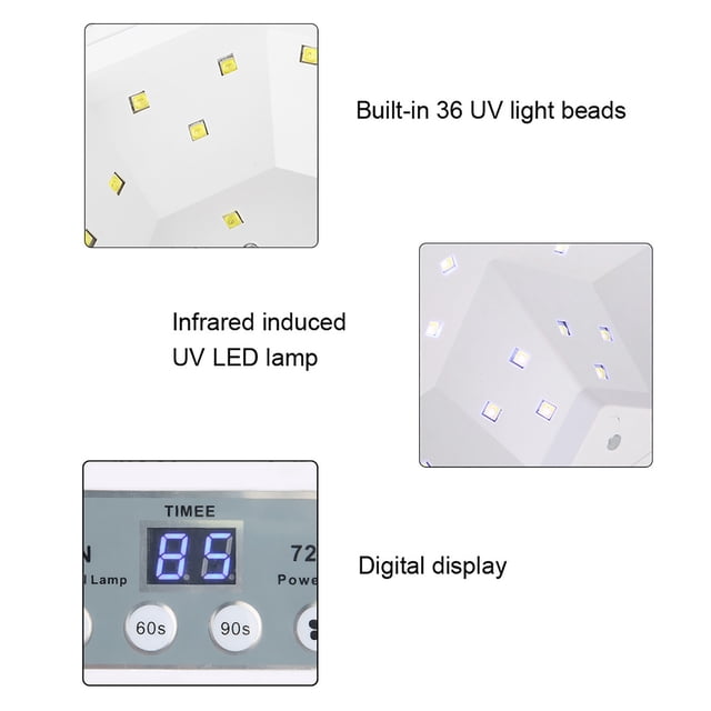 Máquina Pulidora Eléctrica Multifuncional Para Uñas, Colector De Succión De Polvo Para Decoración De Uñas, Luz LED UV