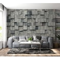 thumbnail image 6 of Tiptophomedecor Background & Patterns Wallpaper Wall Mural - Abstract Stacked Stone Cubes, 6 of 8