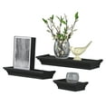 thumbnail image 4 of Mainstays Shelving Traditional 3.5"x 4.22" 3 -Tier Everyday Black Floating Shelves, 4 of 9