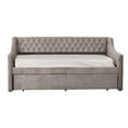 thumbnail image 4 of Bowery Hill Modern Streamlined and Tufted Upholstered Daybed with Trundle Unit, 4 of 13