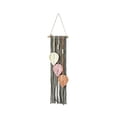 thumbnail image 6 of Macrame Wall Hanging 26.77x7.87 Inch Handwoven Cotton Rope Leaf Tapestry with Wooden Bead Fringe for Bedroom Headboard Living Room Boho Wall Decor, 6 of 6