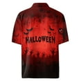 thumbnail image 5 of JGNGSHN Halloween Gifts for Men Short Sleeve Button Down Hawaiian Holiday Beach Shirts Colorful Funny Pumpkins Skull Print Tees Thanksgiving Shirt, 5 of 6